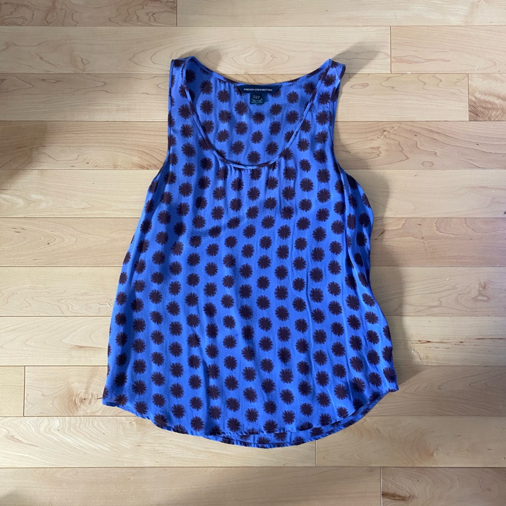 French Connection patterned silk tank